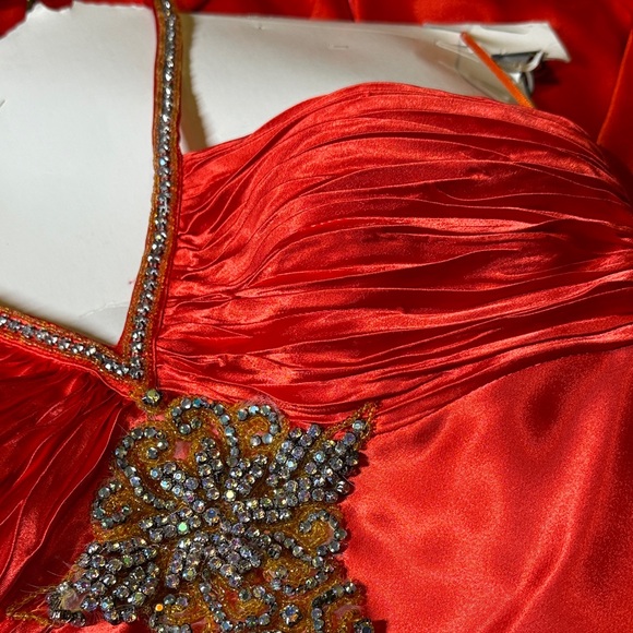 Morgan & Co. Strapless Red Gown - Picture 8 of 8